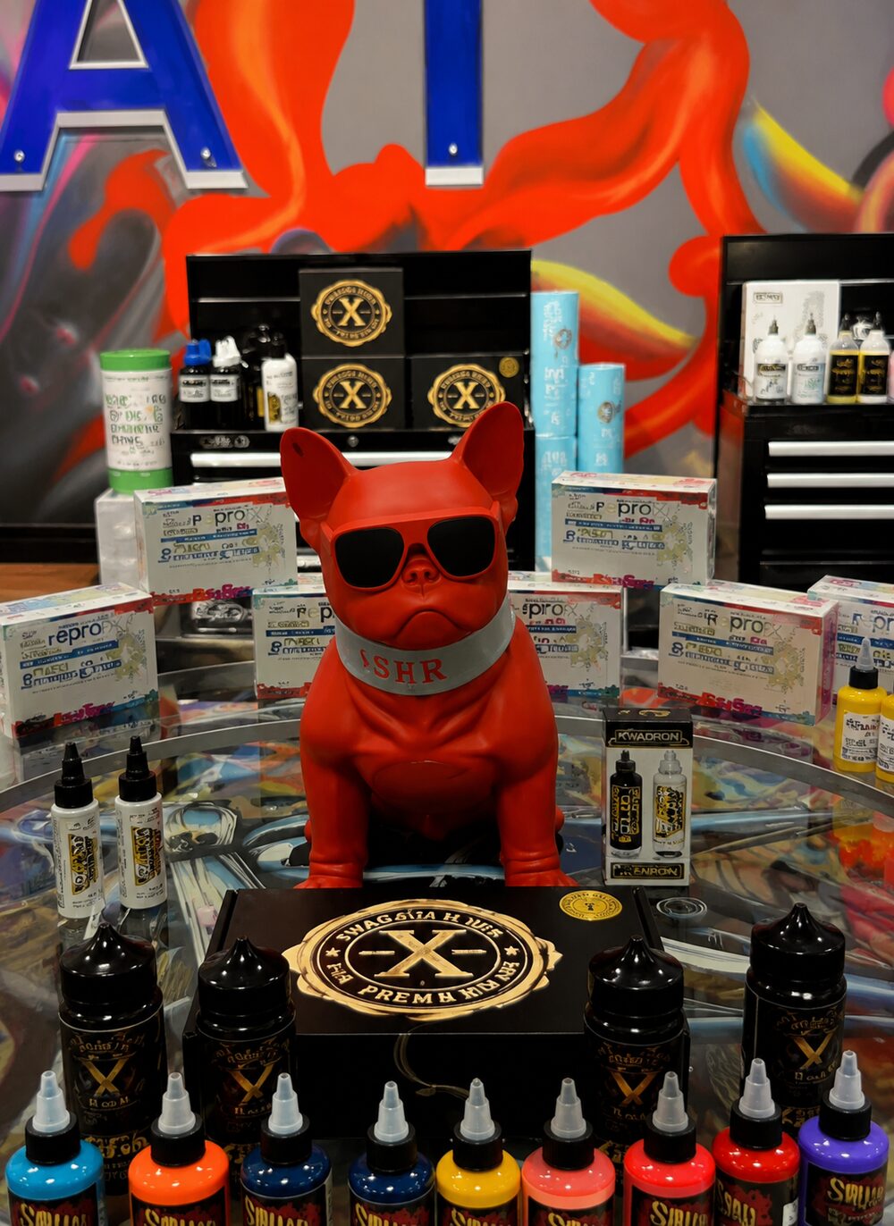 Swagga House premium ink sets on display